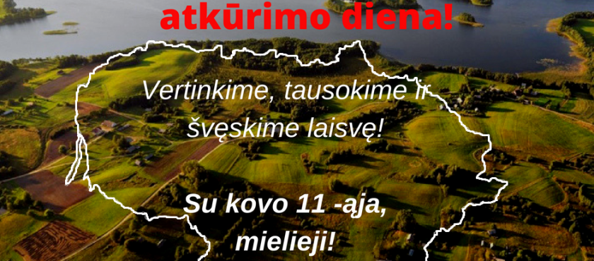 Panevėžio vietos veiklos grupės pirmininkės S. Jakštienės sveikinimas Lietuvos nepriklausomybės atkūrimo proga
